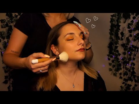 ASMR de ouf sur ma copine 💞 Brossage de cheveux & Pinceau sur le visage