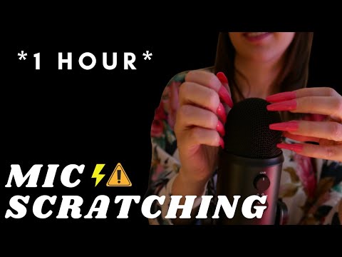 ASMR - [+ 1 HOUR] FAST AND INTENSE MIC SCRATCHING without cover for deep tingles