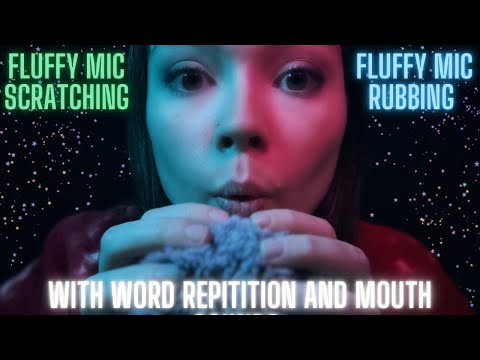 ASMR Mic Scratching and Rubbing on the Fluffy Mic With Close-Up Whispers and Mouth Sounds