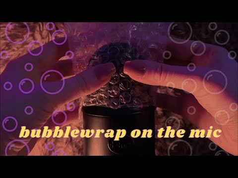 ASMR crinkly bubblewrap on the mic 💆‍♀️ (crinkles, sticky fingers, no talking)