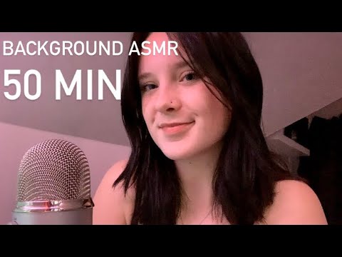 background ASMR body sounds, tapping, scratching, no talking