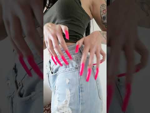 ASMR - Pocket scratching, in and out on boyfriend Jeans