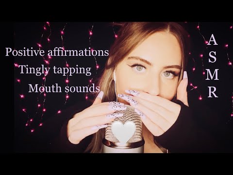 ASMR ⭐️ Positive affirmations ⭐️ with tapping, scratching, mouth sounds, etc. (see preview🤗) 💗