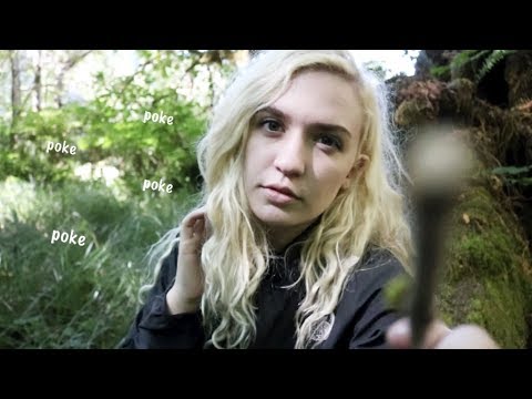 ASMR ~ Poking you with leaves & sticks!!