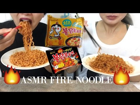ASMR SPICY NOODLE CHALLENGE Samyang fire noodles with Cheese | SAS-ASMR
