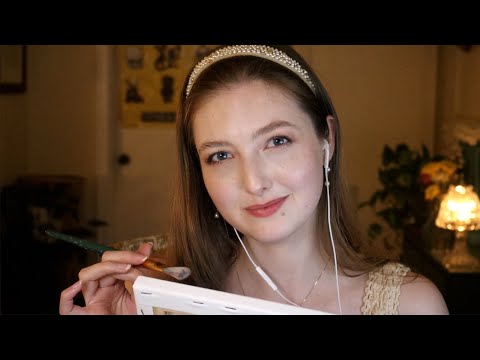 ASMR Painting Your Portrait 🎨🖼️ (Soft Spoken & Personal Attention)