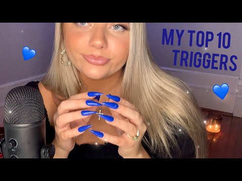 ASMR My Top 10 Triggers for 10K 💙