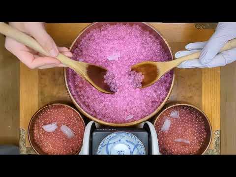 ASMR - Sleep Soup (Binaural) - Gellets and Ice in a Wooden Bowl - No Talking