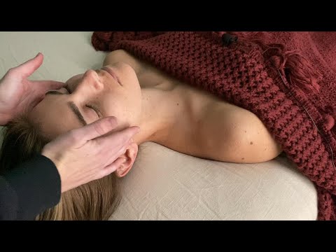 ASMR Real Person | Head, Neck, and Face Massage + Meditative Sounds