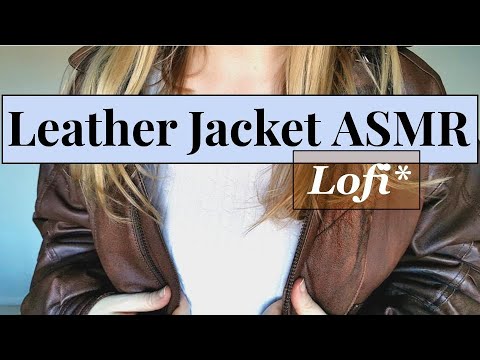 ASMR Leather Jacket: Lofi 😴 +Scratches! *Crinkles & Whisper* 😴