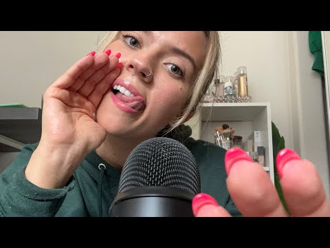 ASMR| Wet & Extra Spitty Mouth Sounds with Finger Licklng & Fast Aggressive Mouth Sounds & Tapping