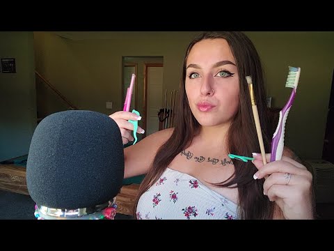 ASMR- Scratching/Rubbing The Mic W/ Multiple Items!