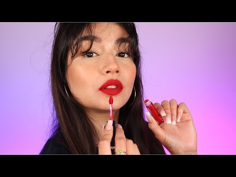 ASMR ~SLEEPY~ Lipstick Application | Tapping, Mouth Sounds, Whispers, Kisses ♡