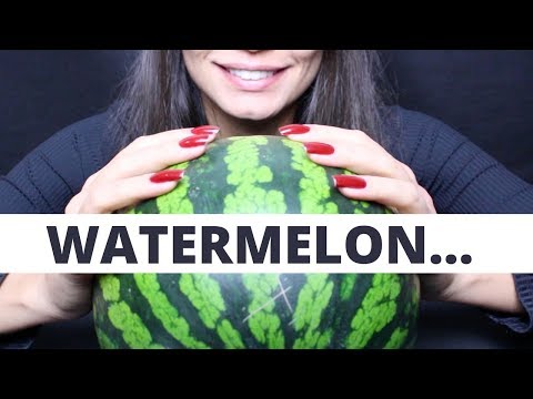 ASMR WATERMELON TAPPING AND SCRATCHING SOUNDS