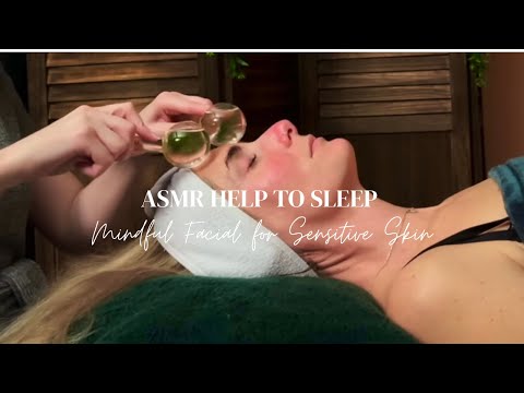 ASMR NO TALKING The perfect facial for Sensitive skin | Calming Products & Ice globes. Help to Sleep