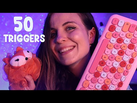 ASMR ❤️ 50 TRIGGERS pour 50k abonnés !!!️🥳🎉🎉🎉(merci du fond du cœur)❤️