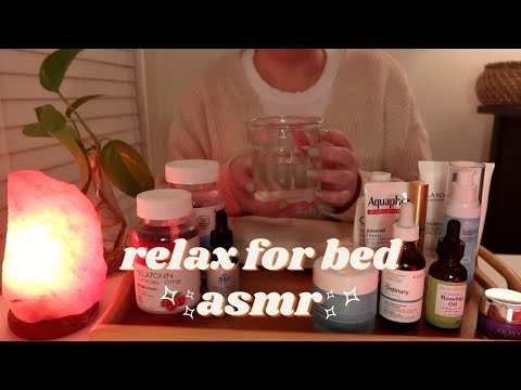ASMR Relaxing Night Routine☁️🌙 soft-spoken🌙 cozy & gentle skin care, tarot card reading