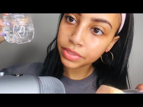 ASMR: MIC BRUSHING, MOUTH SOUNDS, AND WATER SOUNDS