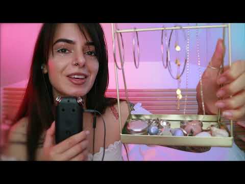 ASMR My Jewelry Collection & Favourite Clothes ❤️ Fabric Sounds, Clicky Clacky Sounds (Whispered)