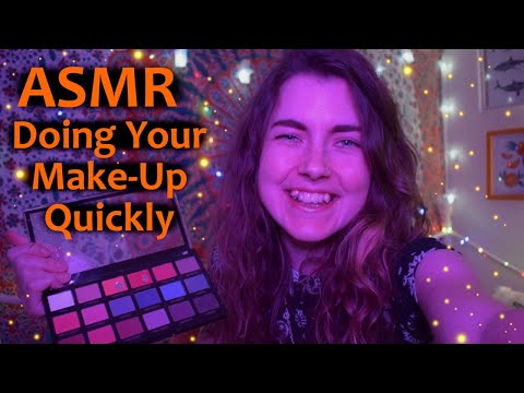 ASMR Roleplay: Doing Your Make-Up Quickly w Lots of Mouth Sounds [Fast & Aggressive]