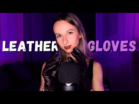 4K ASMR | Leather Gloves (100% Sensitivity)