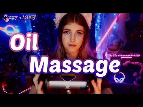 Oil Massage (w/ light woodwick candle) (NO Talking) | Jinxy ASMR