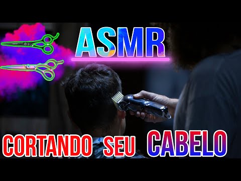 ASMR Cortando seu CABELO (Haircut) e Mic Scratching (Passando objetos no microfone)