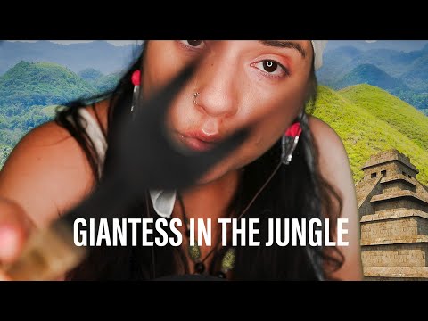 ASMR Giantess in the Jungle -  Custom Video with Mouth Sounds, Aggressive SFX, and more