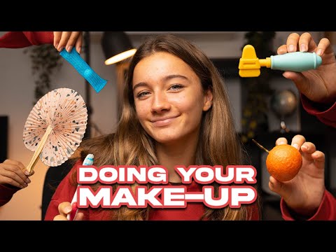 ASMR - DOING YOUR MAKEUP BUT WITH THE WRONG TOOLS!