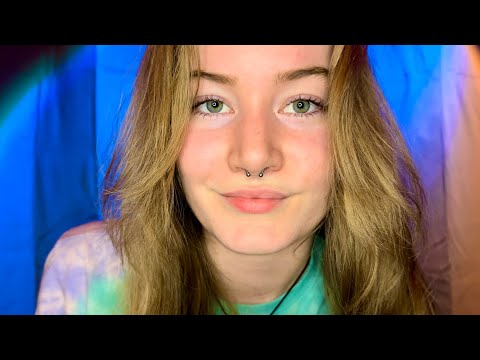 ASMR kisses, word repetition, tktk sounds, tongue clicking (tingle, it's ok, relax, go to sleep)