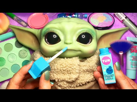 ASMR Makeup on Baby Yoda (Whispered)