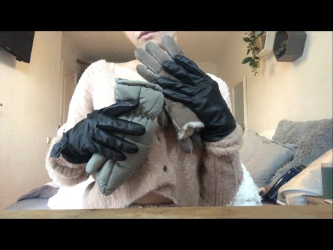 ASMR | Glove Sounds | Leather & Fabric | Tapping & Scratching