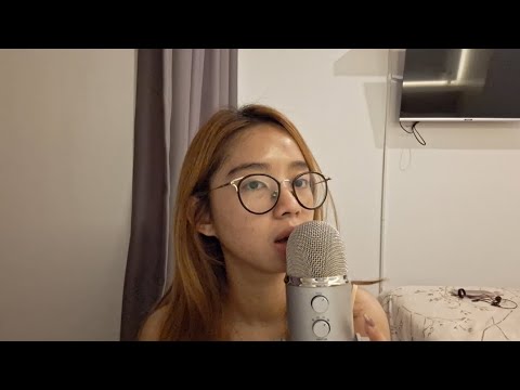 ASMR finger and mic kissing with lots of mouth sounds
