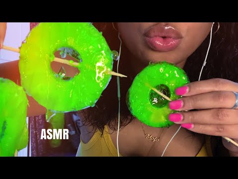 ASMR | Candied Pineapple Rings 🍍 Tanghulu 💛💚