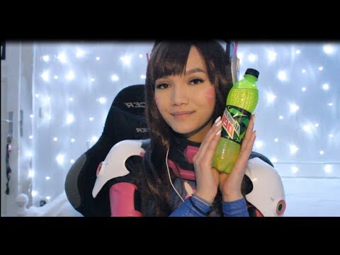 ASMR Overwatch D.Va cosplay Doritos & Mountain Dew (No Talking) | Tascam dr-05 | ASMRhing