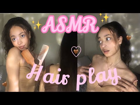 ASMR| HAIR PlAY BRUSHING MY SISTER HAIR (COMB)(ROLLERS)♡ ♡