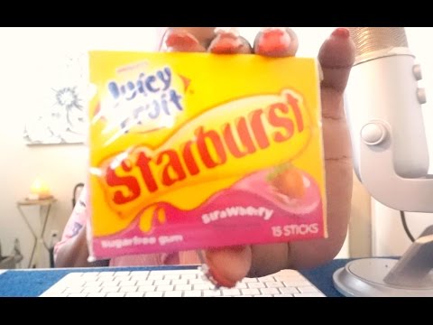 Typing Chewing Gum ASMR Eating Sounds/Juicy Fruit