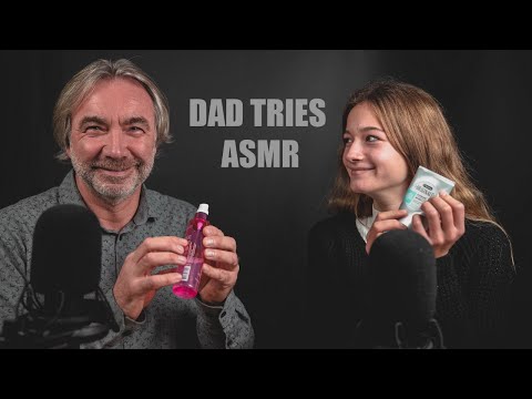 MY DAD TRIES ASMR! (Very relaxing triggers!)