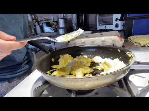 ASMR clicking, cracking, and cooking eggs