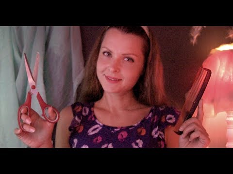 ASMR ROLEPLAY COIFFEUR Une amie te coiffe ( coupe, spray, brossage ) FRANCAIS