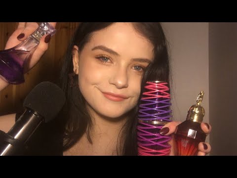 ASMR - Perfume Bottle Show & Tell with Light Glass Tapping and Whispering