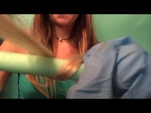 ASMR with real hair flexi rodding and curling your hair playing with your hair
