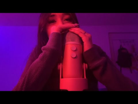 ASMR gum chewing + cupped whispers