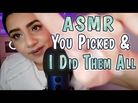 ASMR MY SUBSCRIBERS CHOOSE MY TRIGGERS | I Did All Your Requests 🤗