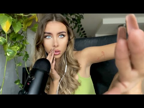ASMR SPIT PAINTING YOUR FACE - mouth sounds, hand movements