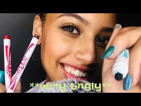ASMR: DRAWING ON YOUR FACE (GUM CHEWING, TAPPING, TRACING)