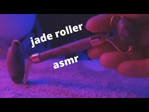 ASMR Jade Roller Over Camera / Jade Rolling on Your Face - Whispering / Soft Spoken