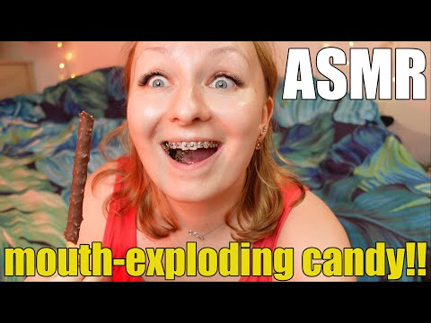 ASMR: very strange mouth-exploding candy!!