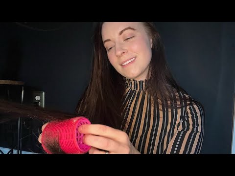 ASMR Role Play: Putting Velcro Rollers In Your Hair