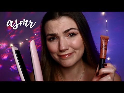 ASMR Rude Sister Gets You Ready for the Dance │ Hair Styling, Makeup Application, Choosing Jewelry